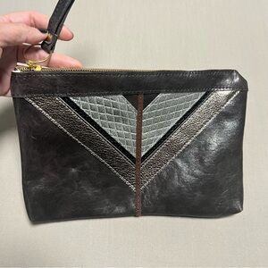 Elegant Black and Silver Clutch